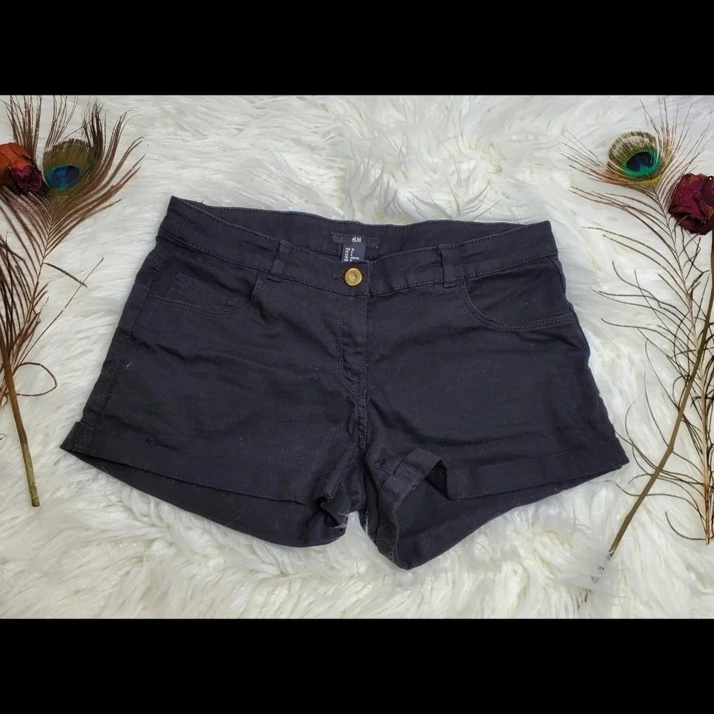 H&M Black Denim Shorts